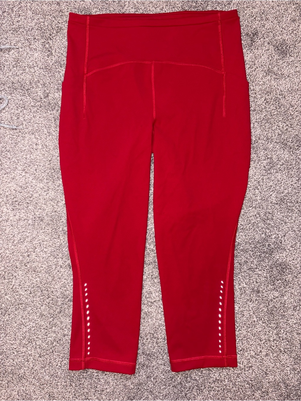 lululemon athletica Red Cropped Leggings